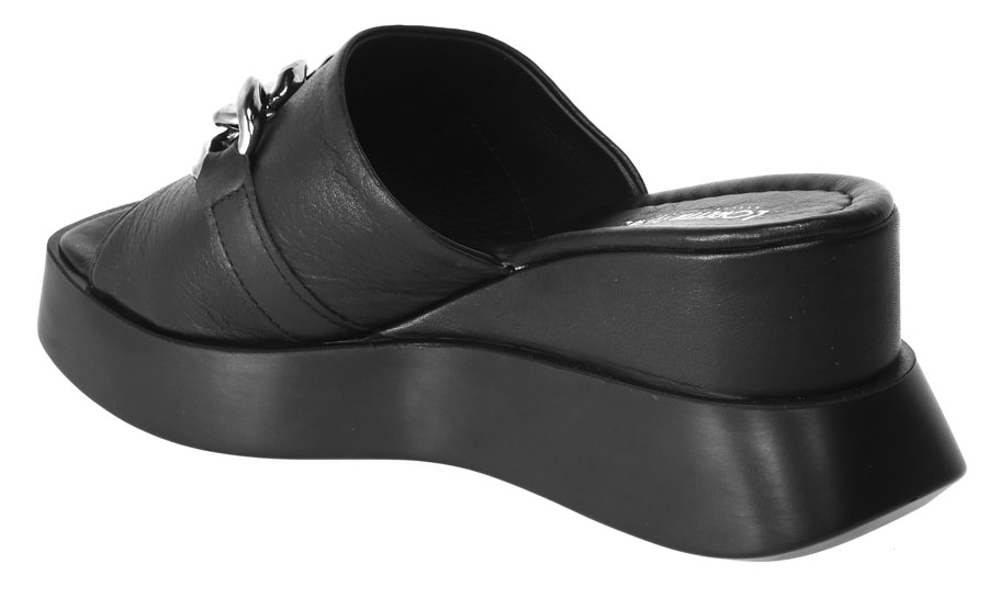 Klapki Loretta Vitale A1008-40 108 Czarne Skórzane