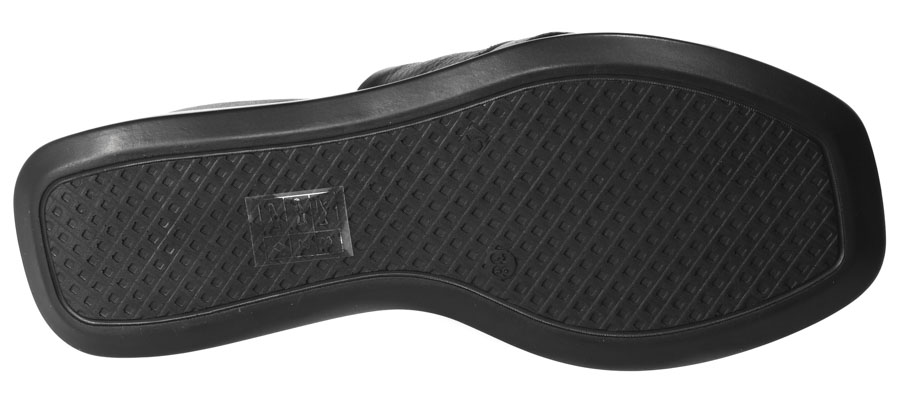 Klapki Loretta Vitale A1008-40 108 Czarne Skórzane