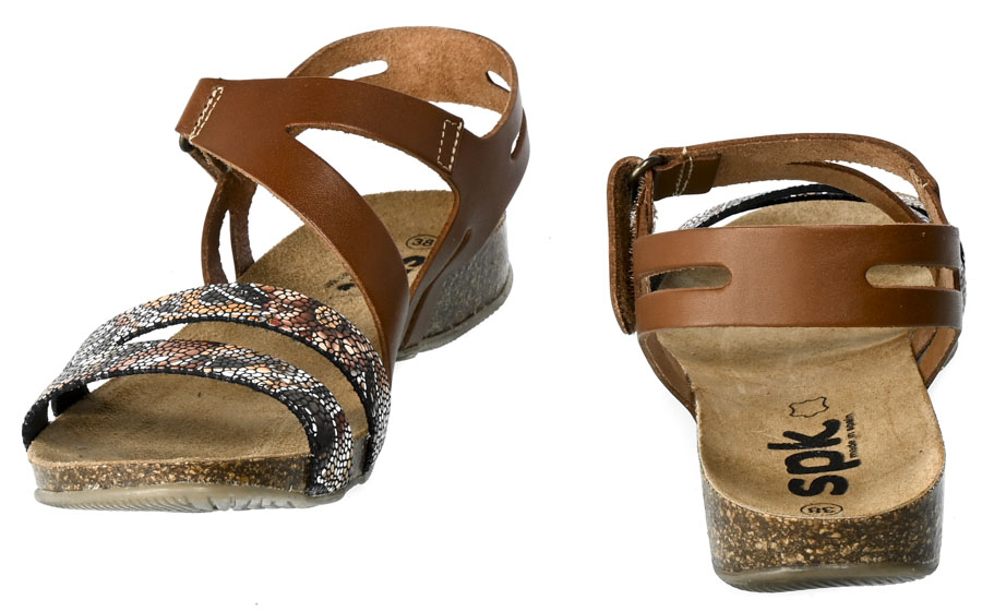 Sandały SPK Shoes 141-F Skórzane Nuez Avellana