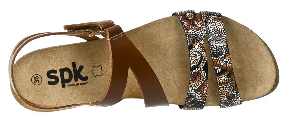 Sandały SPK Shoes 141-F Skórzane Nuez Avellana