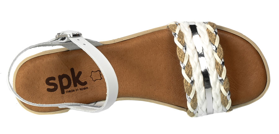 Sandały SPK Shoes 2316 Skórzane Multi Blanco