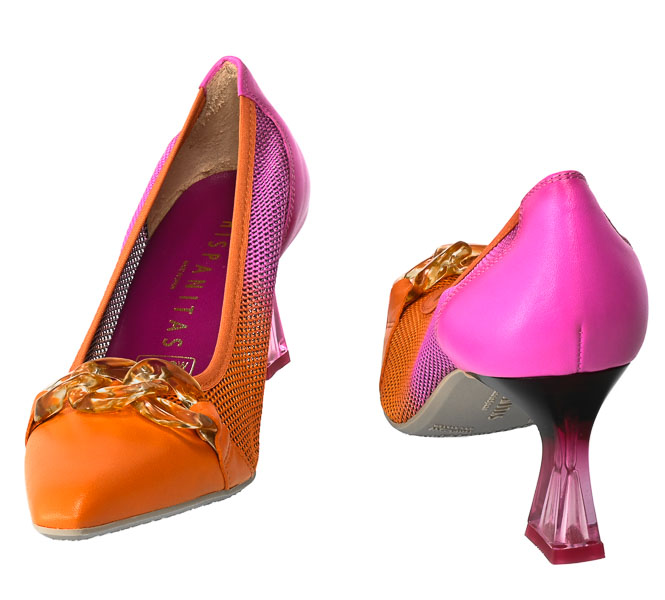 Czółenka Letnie Hispanitas BHV232742 Dalia-V23 Pink Papaya 