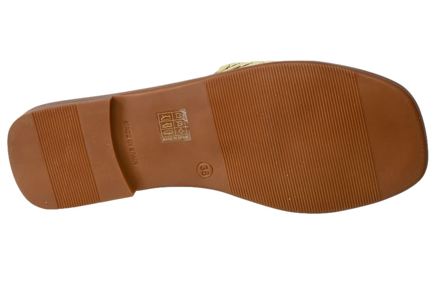 Klapki Oh My Sandals 5160 Paltino Złote Skórzane