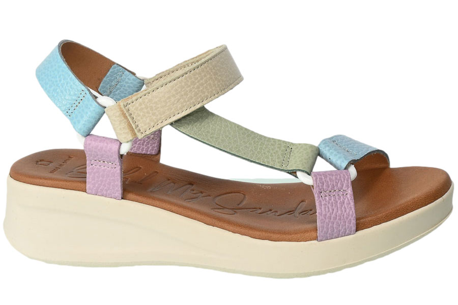 Sandały Oh My Sandals 5186 Dolux Azure Skórzane