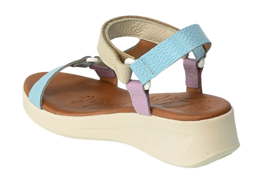 Sandały Oh My Sandals 5186 Dolux Azure Skórzane