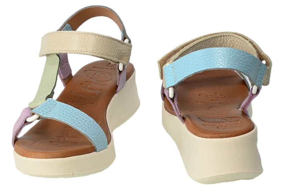 Sandały Oh My Sandals 5186 Dolux Azure Skórzane