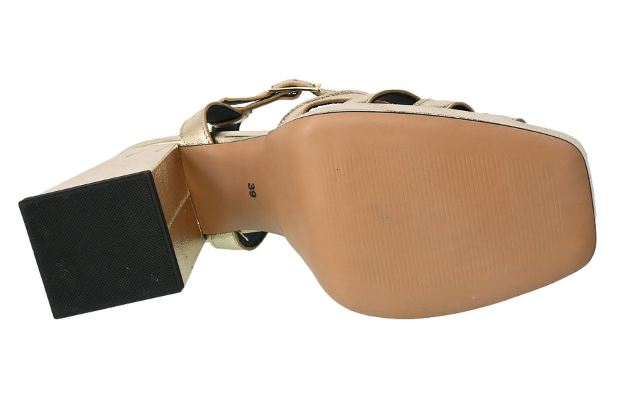 Sandały Karino 4550-074 Złote Skórzane