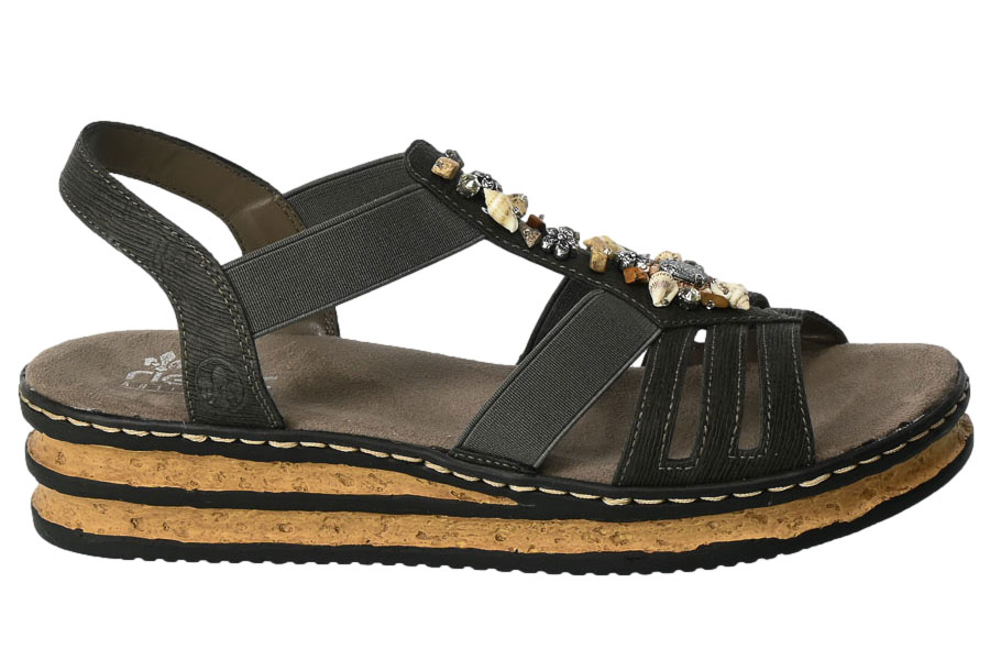 Sandały Rieker 62949-45 Grey Szare