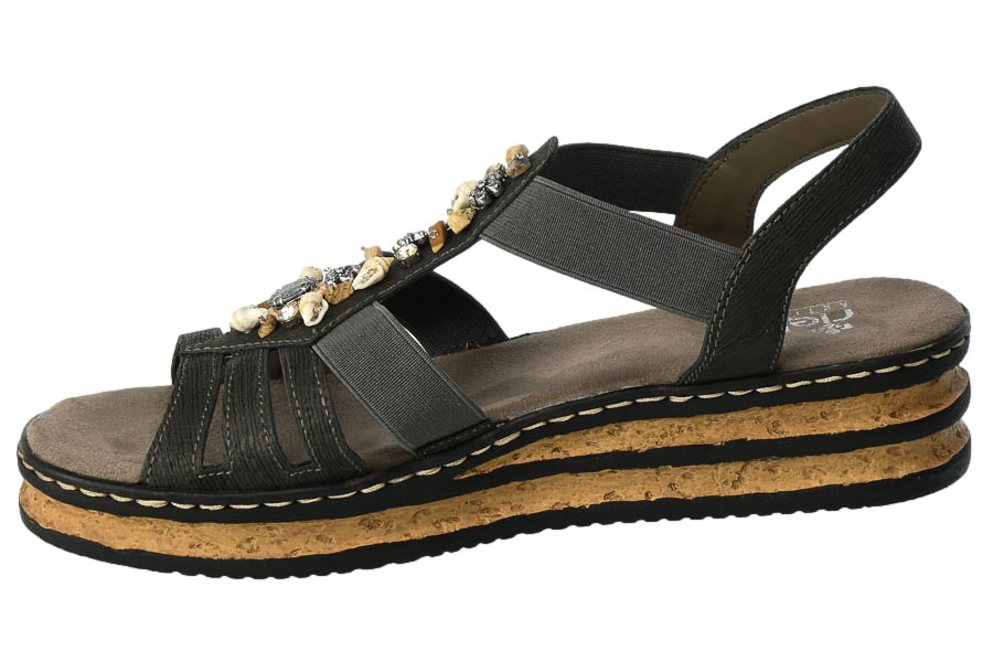 Sandały Rieker 62949-45 Grey Szare