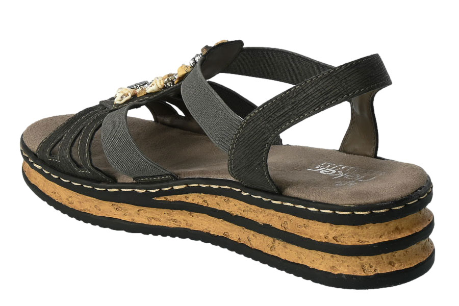 Sandały Rieker 62949-45 Grey Szare