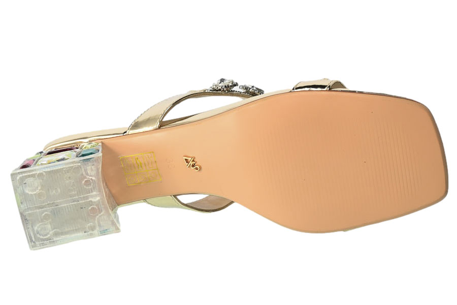 Klapki Sca'viola S-132 Gold Złote