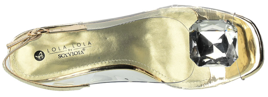Sandały Sca'viola S-169 Gold Złote