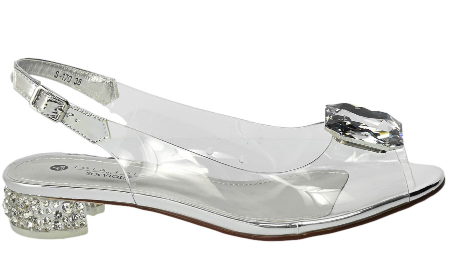 Sandały Sca'viola S-170 Silver Srebrny