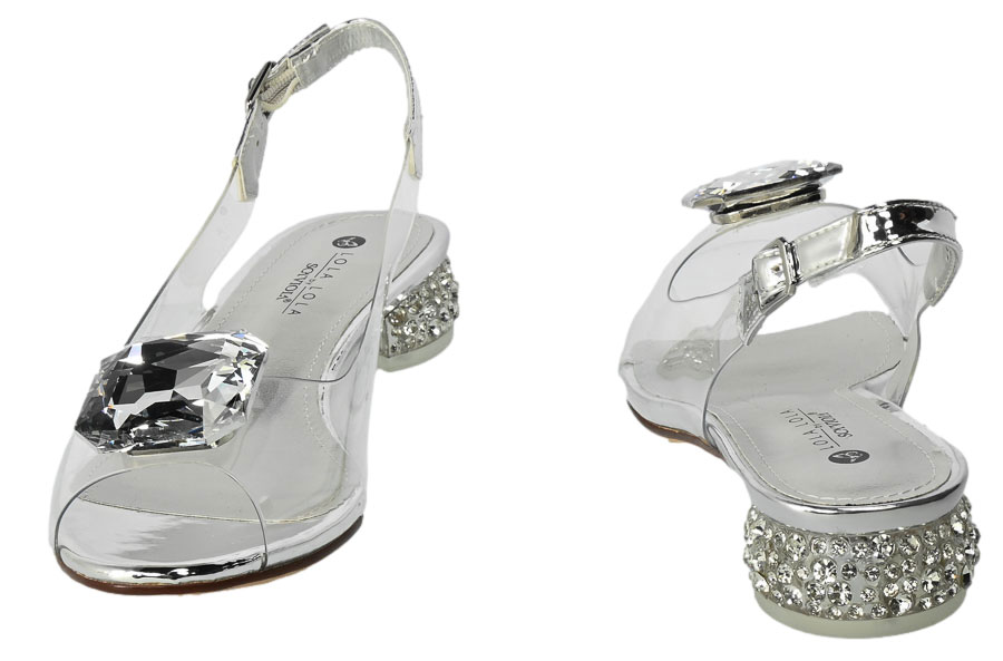 Sandały Sca'viola S-170 Silver Srebrny
