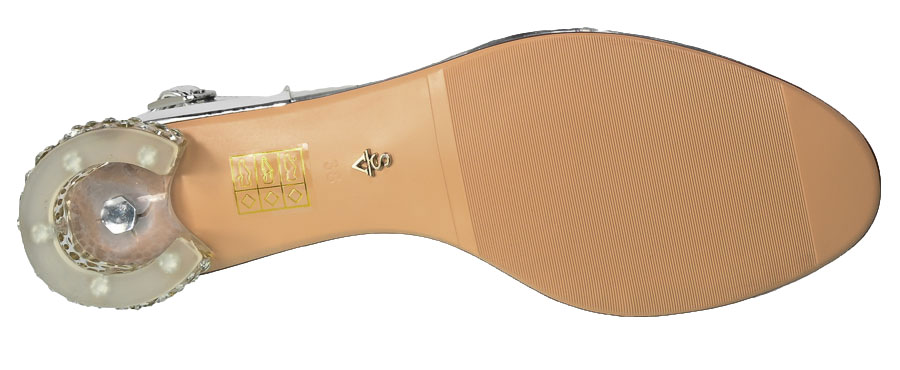 Sandały Sca'viola S-170 Silver Srebrny