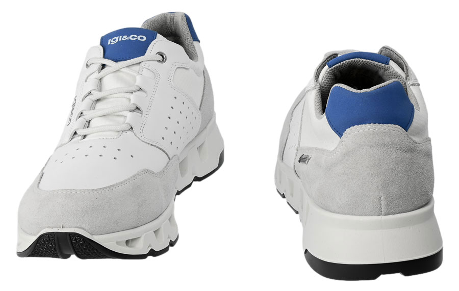 Sneakersy Igi&Co 3634300 Skórzane Nappa soft.Tela.Bianco