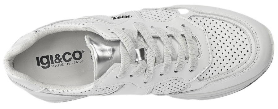 Sneakersy Igi&Co 3661111 Skórzane Nappa.Soft.Bianco