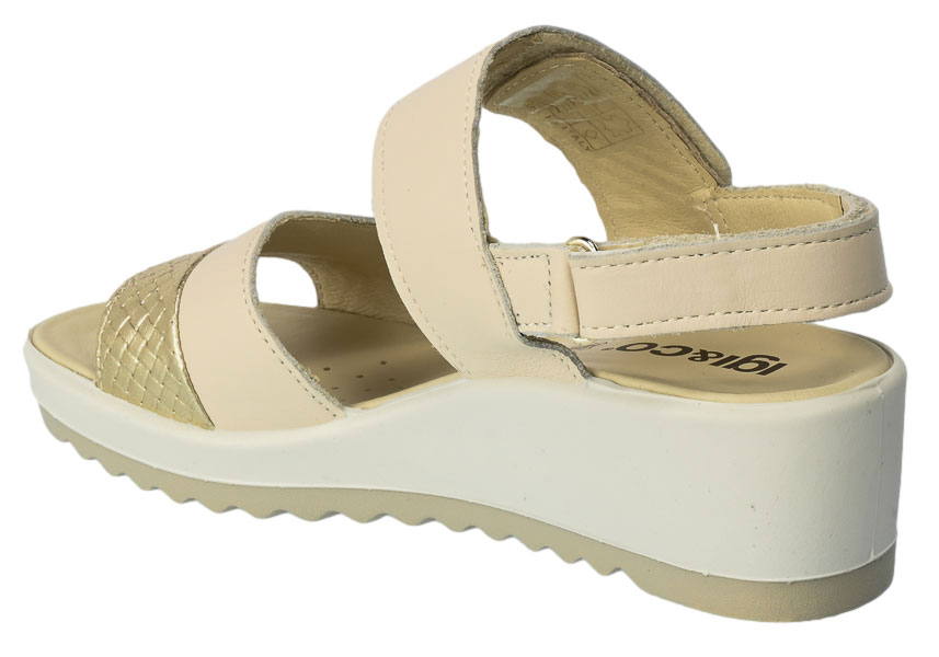 Sandały Igi&Co 3666222 Skórzane Capra Morbidone.Natu