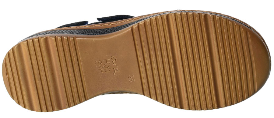 Sandały Ara 12-29001-02 Skórzane Samtchevro Blau Czarne