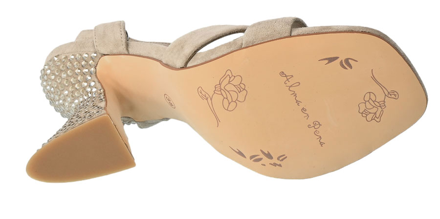 Sandały Alma En Pena V23220 Skórzane Suede Vison