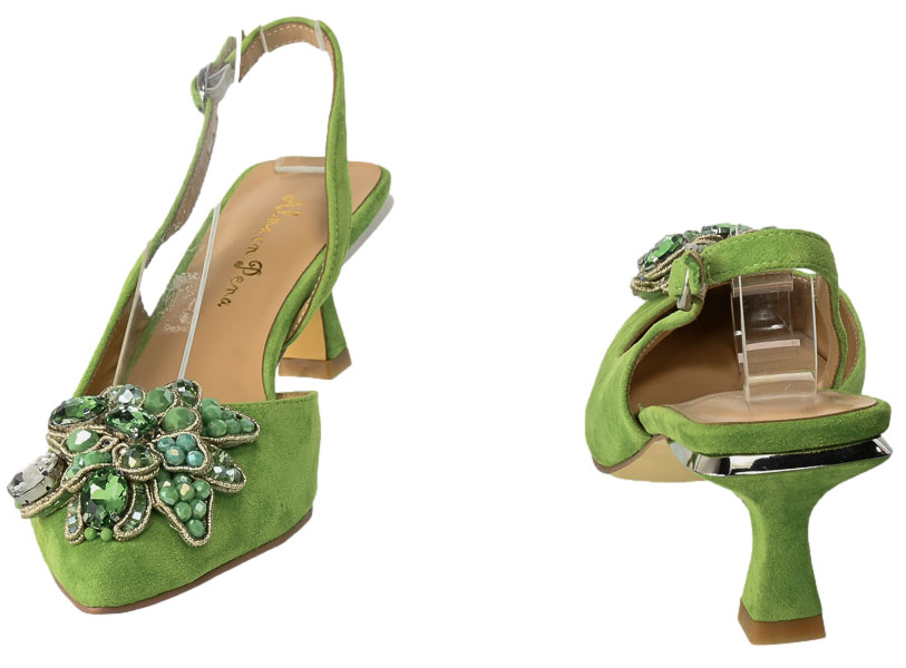 Czółenka Alma En Pena V23170 Skórzane Suede Lime