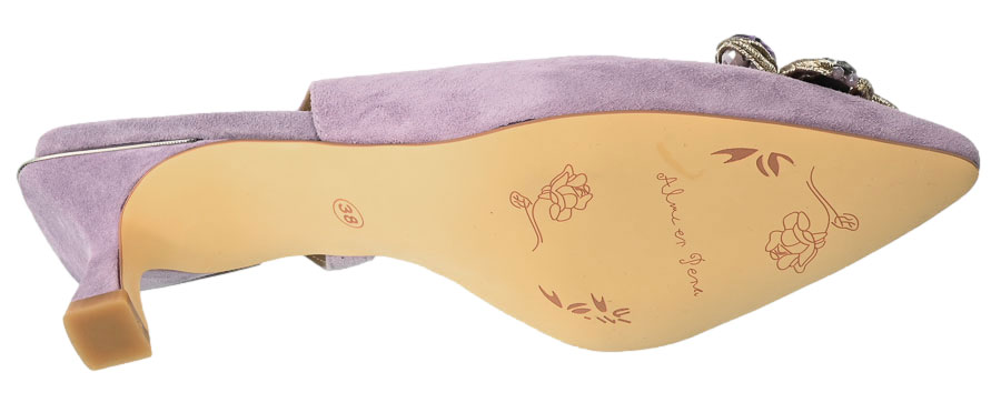 Czółenka Alma En Pena V23170 Skórzane Suede Lilac
