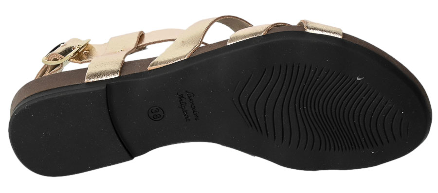Sandały Lemar 40328 Skórzane Bf.Złoto
