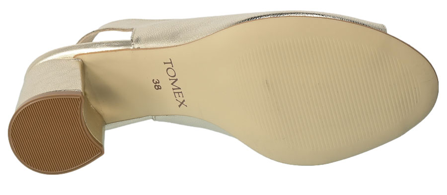 Sandały Tomex 1518 Skórzane Złote TN