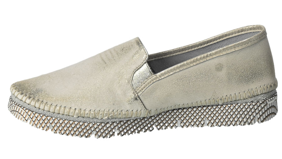 Espadryle Maciejka 03512-25/00-0 Złoto Przec.2 Skórzane TN