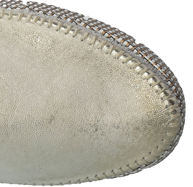 Espadryle Maciejka 03512-25/00-0 Złoto Przec.2 Skórzane TN