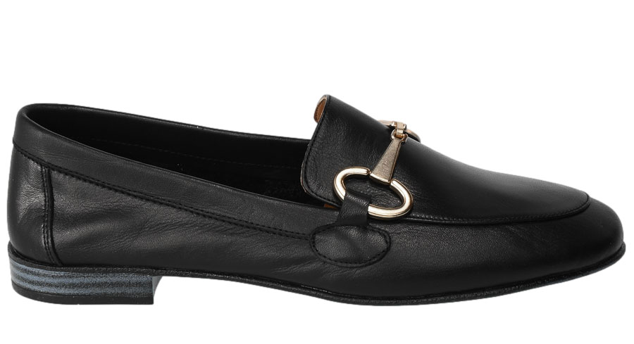 Mokasyny Venezia E246 Black Czarne Skórzane