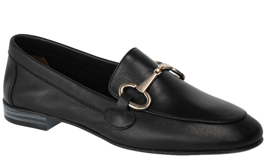 Mokasyny Venezia E246 Black Czarne Skórzane