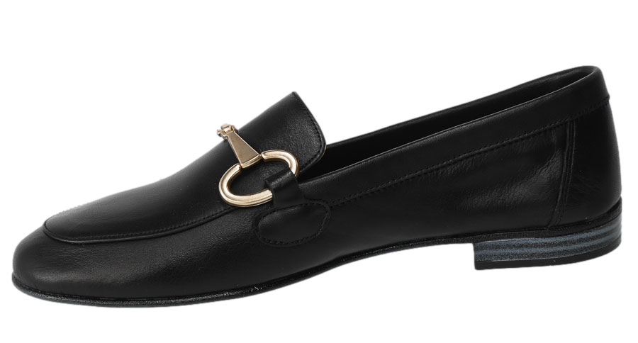 Mokasyny Venezia E246 Black Czarne Skórzane