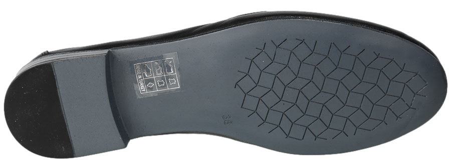 Mokasyny Venezia E246 Black Czarne Skórzane