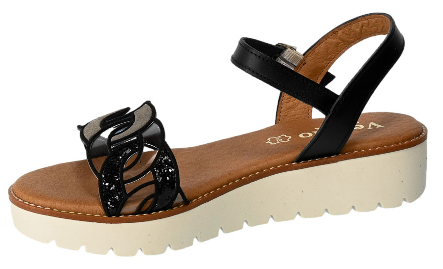 Sandały Verano 3264 Skórzane Negro Czarne