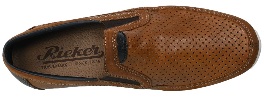 Mokasyny Rieker 09055-22 Skórzane Brown