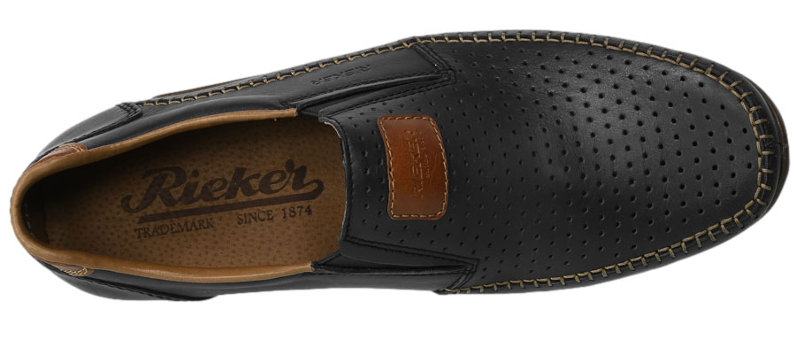 Mokasyny Rieker 09056-14 Skórzane Blue