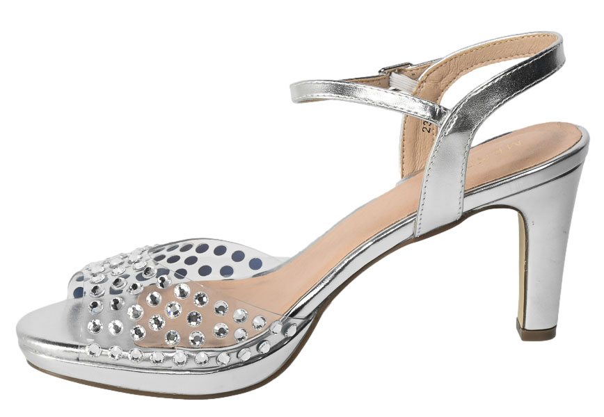 Sandały Menbur 23639 0009 Plata Silver 