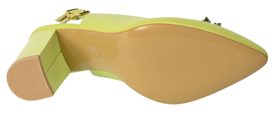 Sandały Anis 4937 Skórzane Limonka