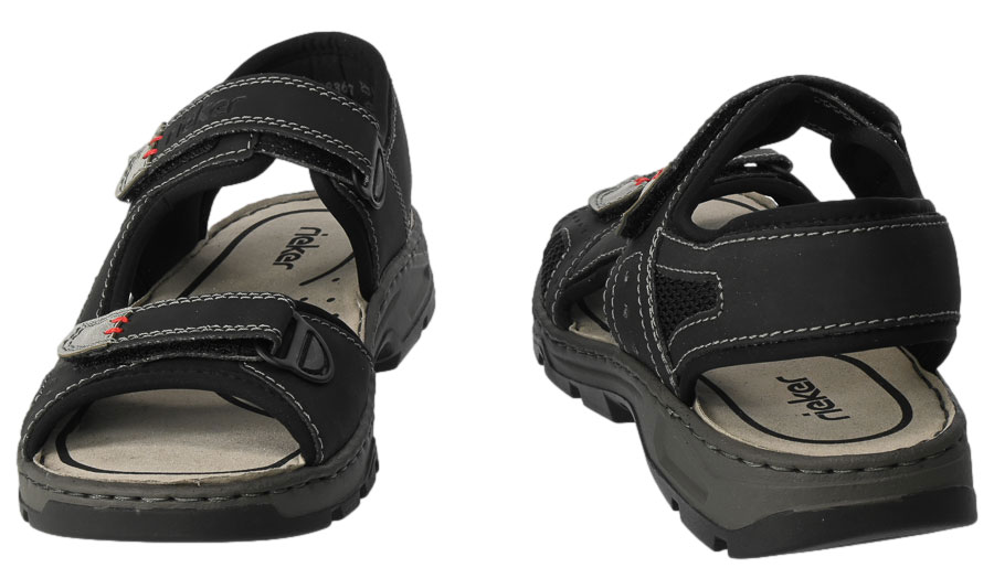 Sandały Rieker 26156-02 Black Czarne 