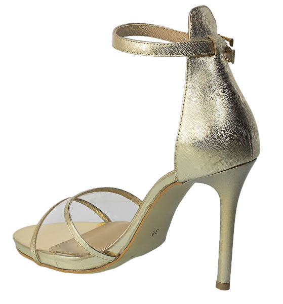 Sandały Karino 4588 074P Skórzane Złote Lico