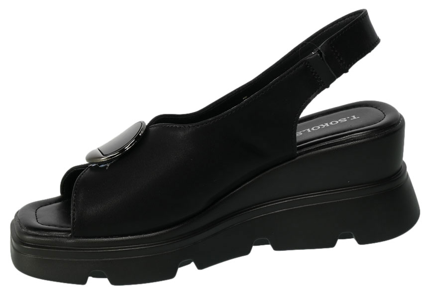 Sandały Sokolski GS LS23-32 Black Czarne Skórzane