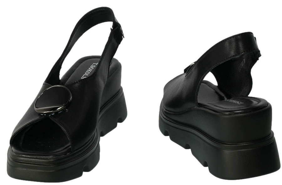 Sandały Sokolski GS LS23-32 Black Czarne Skórzane