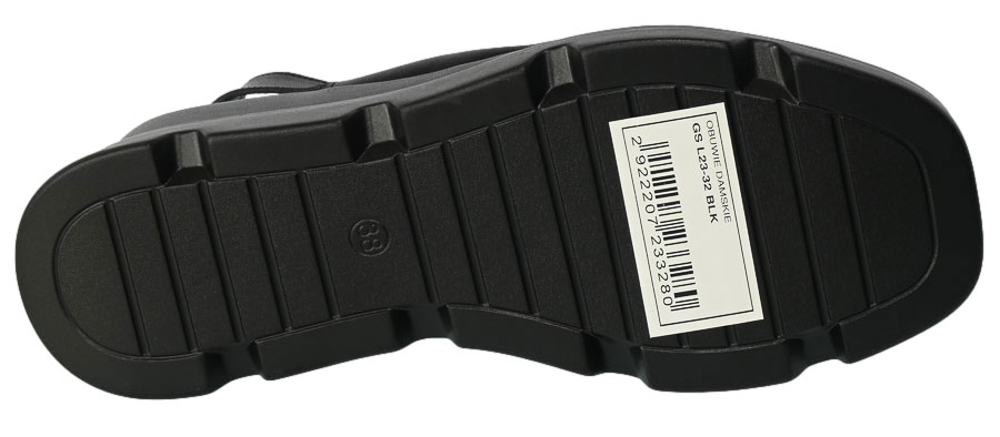 Sandały Sokolski GS LS23-32 Black Czarne Skórzane