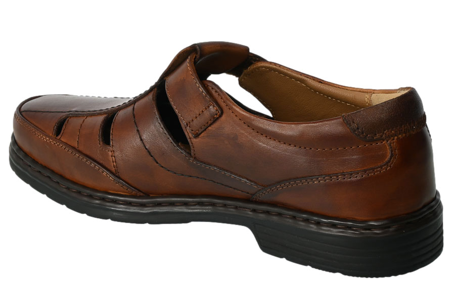 Półbuty Letnie Josef Seibel 42808 860 370 Skórzane Cognac