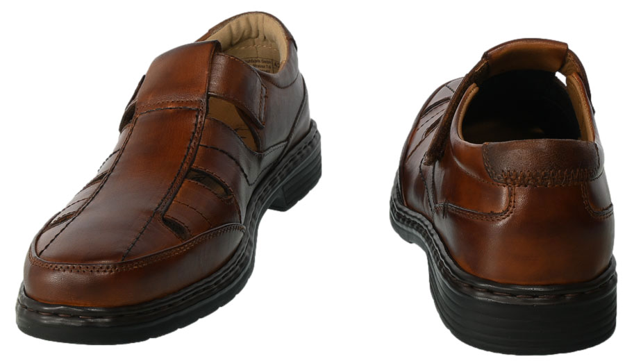 Półbuty Letnie Josef Seibel 42808 860 370 Skórzane Cognac
