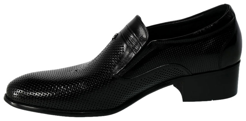 Półbuty Letnie  John Doubare YGD-Z179-326-2 Black  Skóra