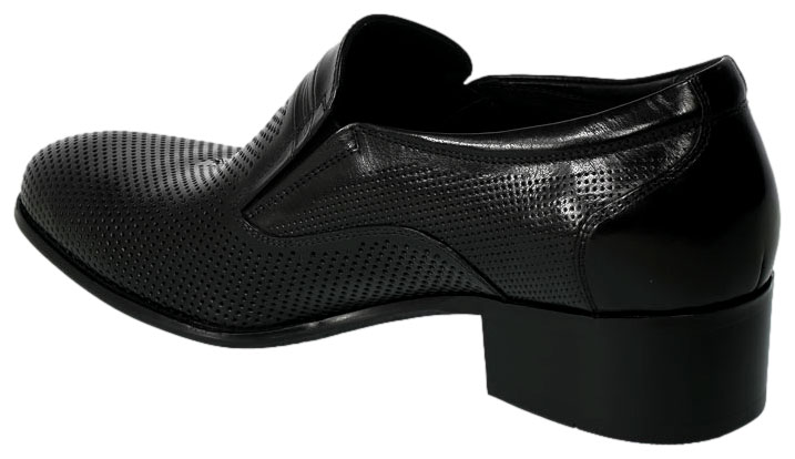Półbuty Letnie  John Doubare YGD-Z179-326-2 Black  Skóra