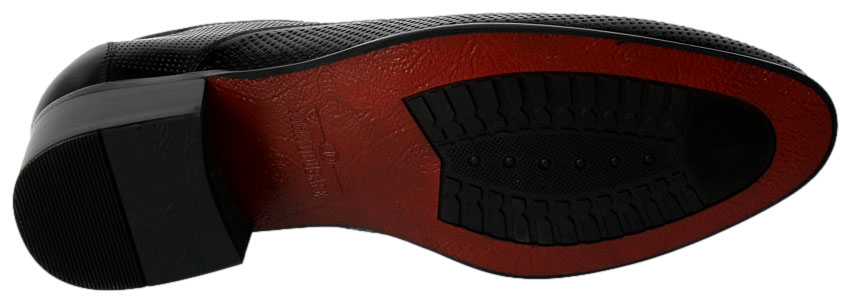Półbuty Letnie  John Doubare YGD-Z179-326-2 Black  Skóra