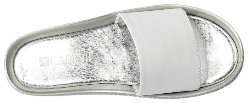 Klapki Carinii B5512 L46-000-D73 Skorzane Białe